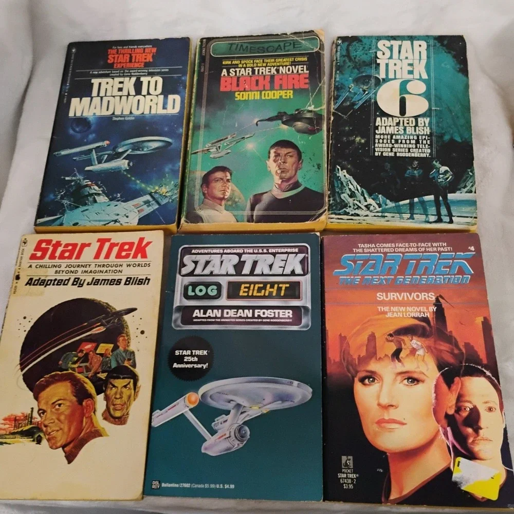 Vintage Star Trek Paperback Book Lot 16 TOS TNG James Blish Alan Dean Foster